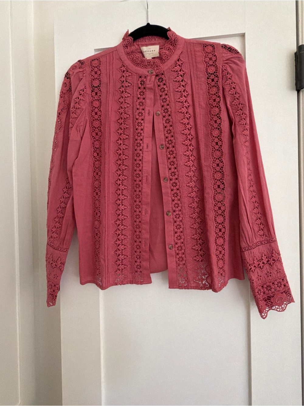 Sezane Rym Shirt - Rosewood Size 34 (XS)